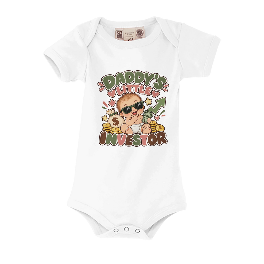 VELLUBI Daddy's Little Investor — Market Baby Bodysuit