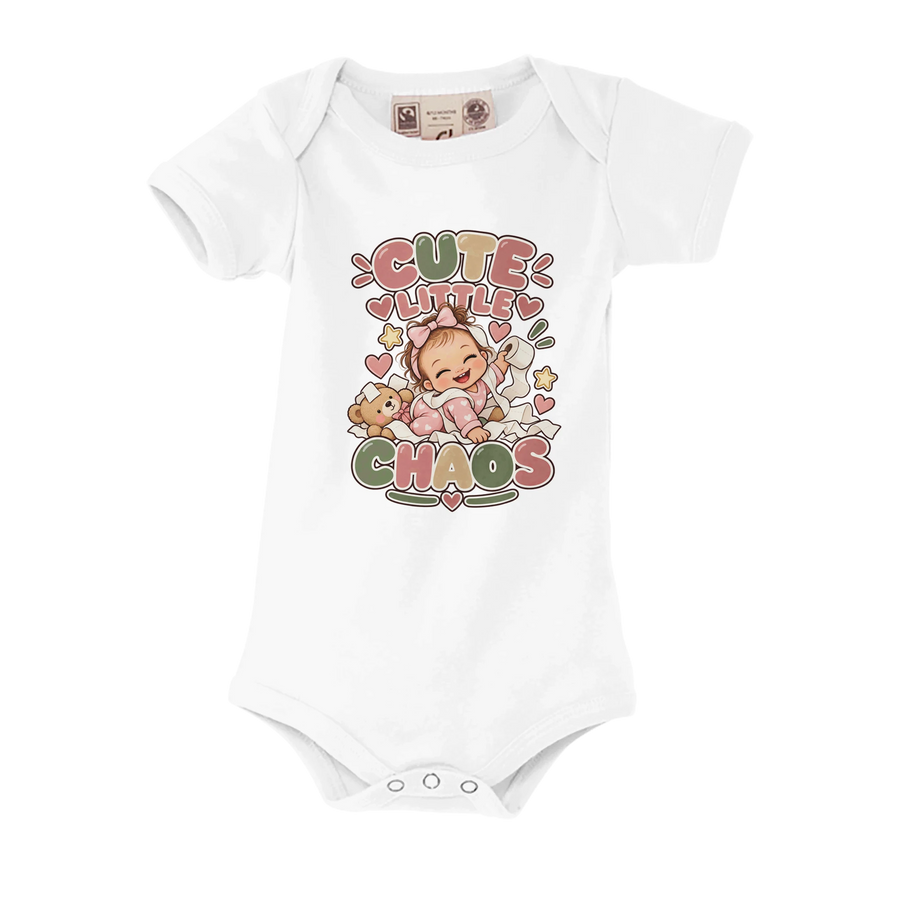 VELLUBI Cute Little Chaos — Organic Baby Bodysuit