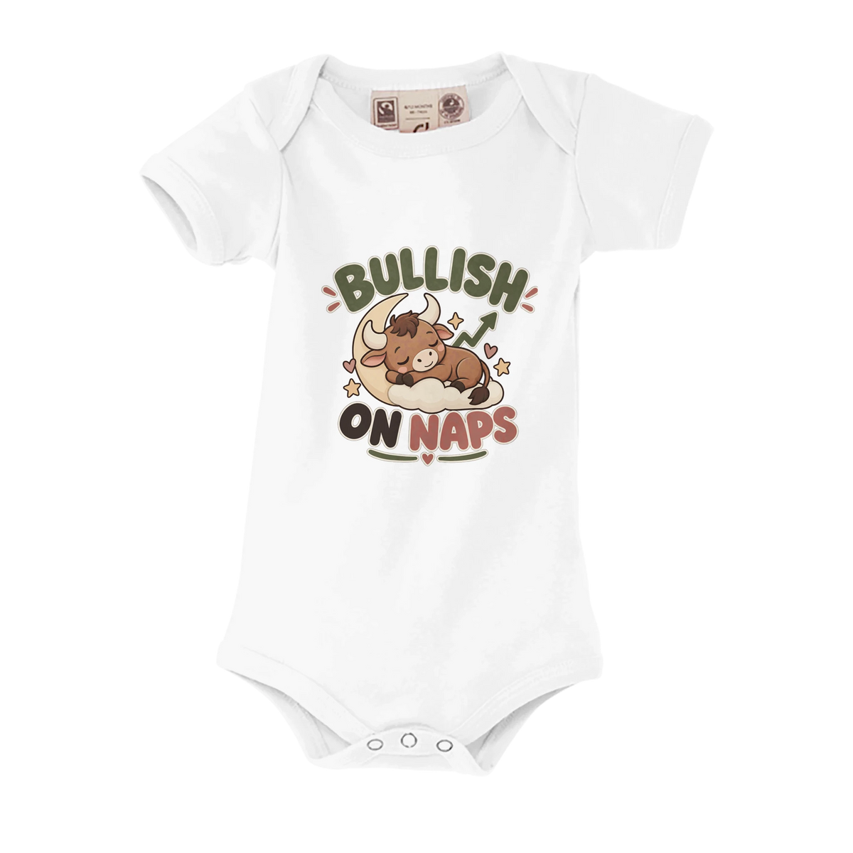 VELLUBI Bullish on Naps — Organic Baby Bodysuit