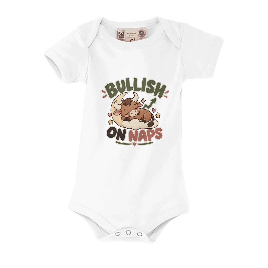 VELLUBI Bullish on Naps — Organic Baby Bodysuit