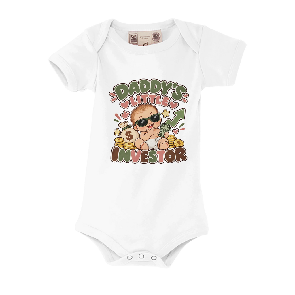 VELLUBI Daddy's Little Investor — Market Baby Bodysuit